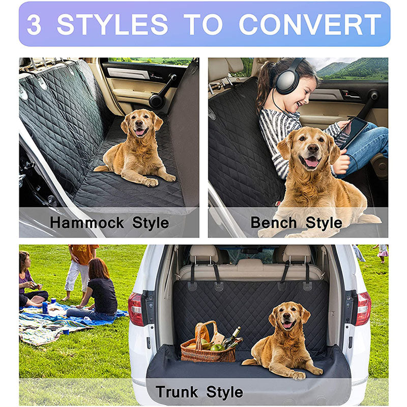 Dog Seat Cover， Car Rear Seat Protector， Dog Back Seat Hammock Covers for Dogs Non-Scratch Nonslip Back Seat Cover for Cars SUVs Trucks