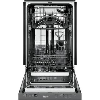 Haier 18 in. Top Control Built-In Dishwasher in Stainless Steel with 3-Cycles QDT125SSLSS