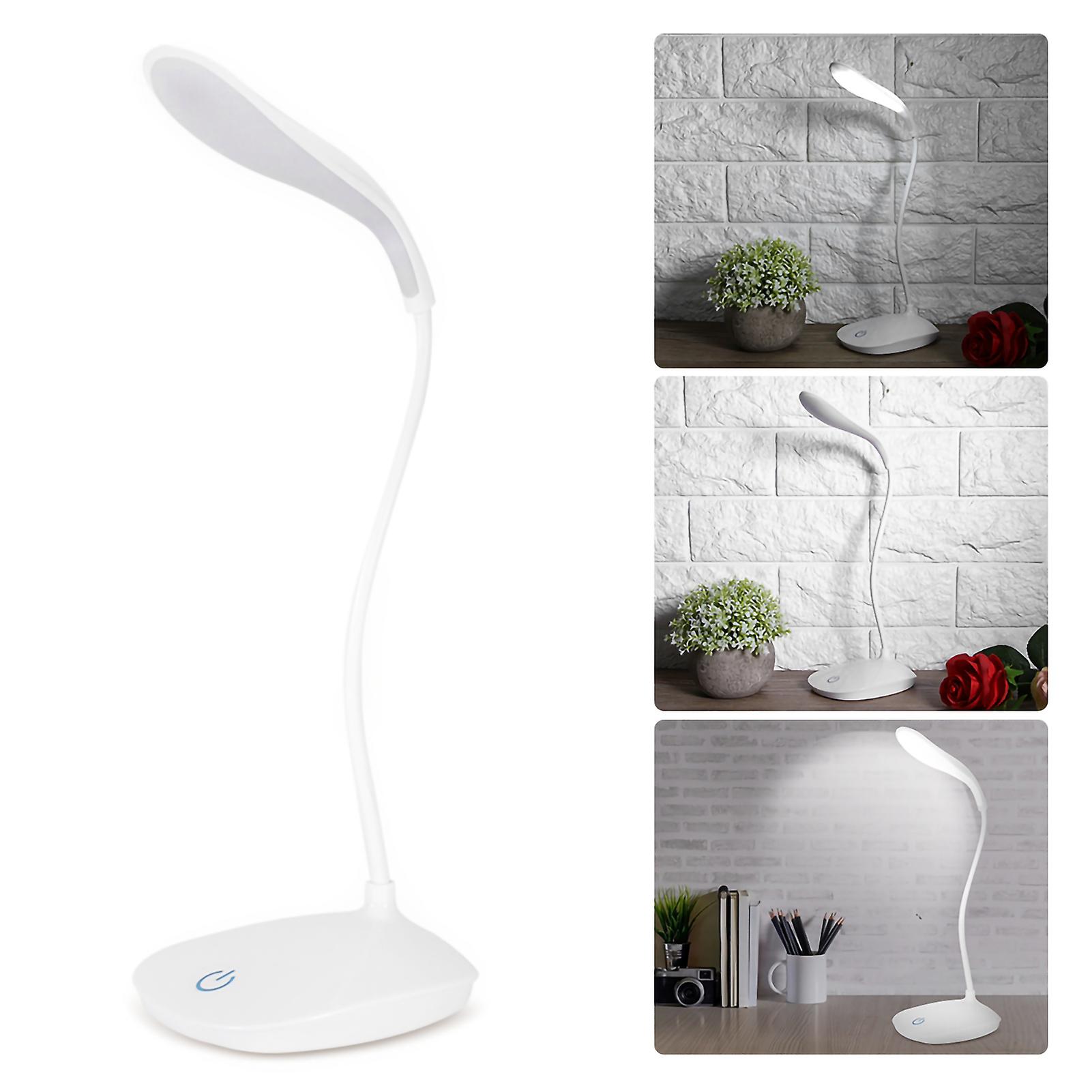 Usb Flexible Neck Led Desk Light Dimmable Touch Switch Night Reading Lamp