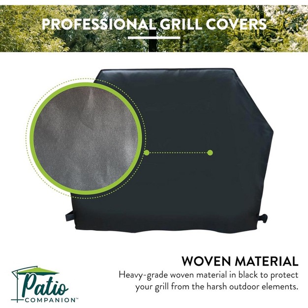 Patio Companion Professional Bbq Grill Cover 5 Year Warranty Heavy grade Uv Blocking Material Waterproof And Weather Resistant Gas Grill