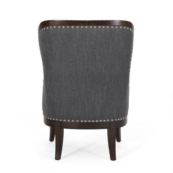 Mantua Upholstered Accent Chair with Nailhead Trim by Christopher Knight Home - 27.00