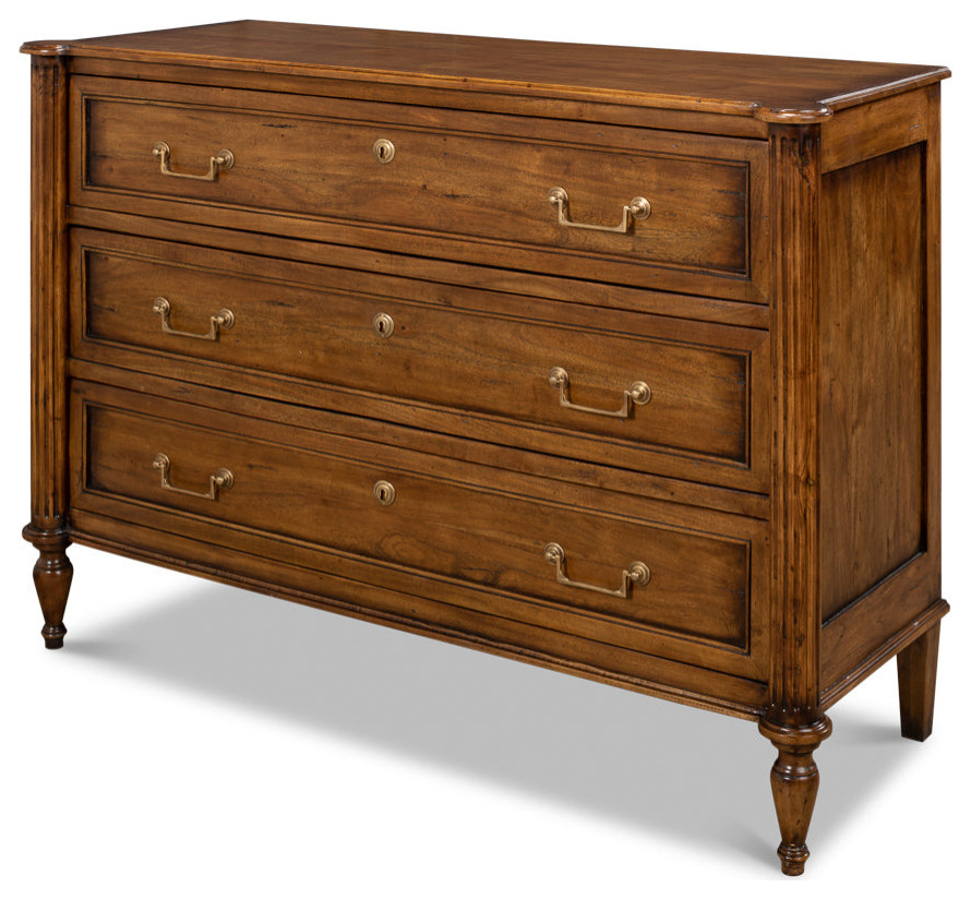 Ciborium Chest Of 3 Drawers Fruitwood   Traditional   Accent Chests And Cabinets   by Sideboards and Things  Houzz