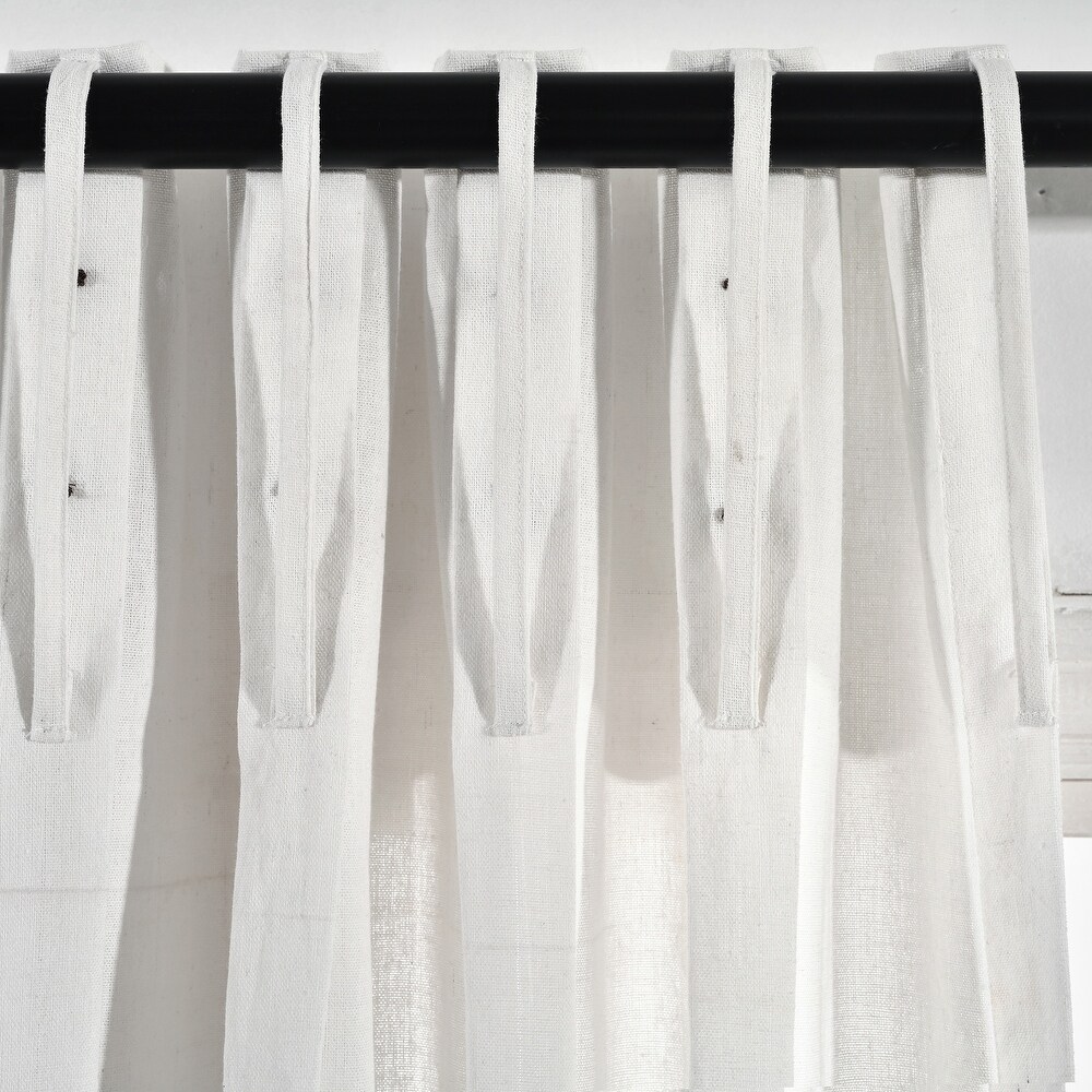 Lush Decor Linen Button Pinched Pleat Window Curtain Single Panel   84\