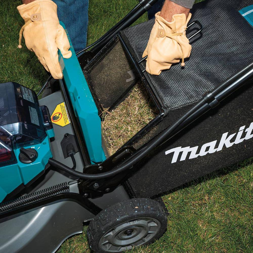 Makita 21 in. 18V X2 (36V) LXT Walk Behind Push Lawn Mower Kit with 4 Batteries (5.0 Ah) with bonus 18V X2 (36V) LXT Blower XML07PT1-XBU02Z