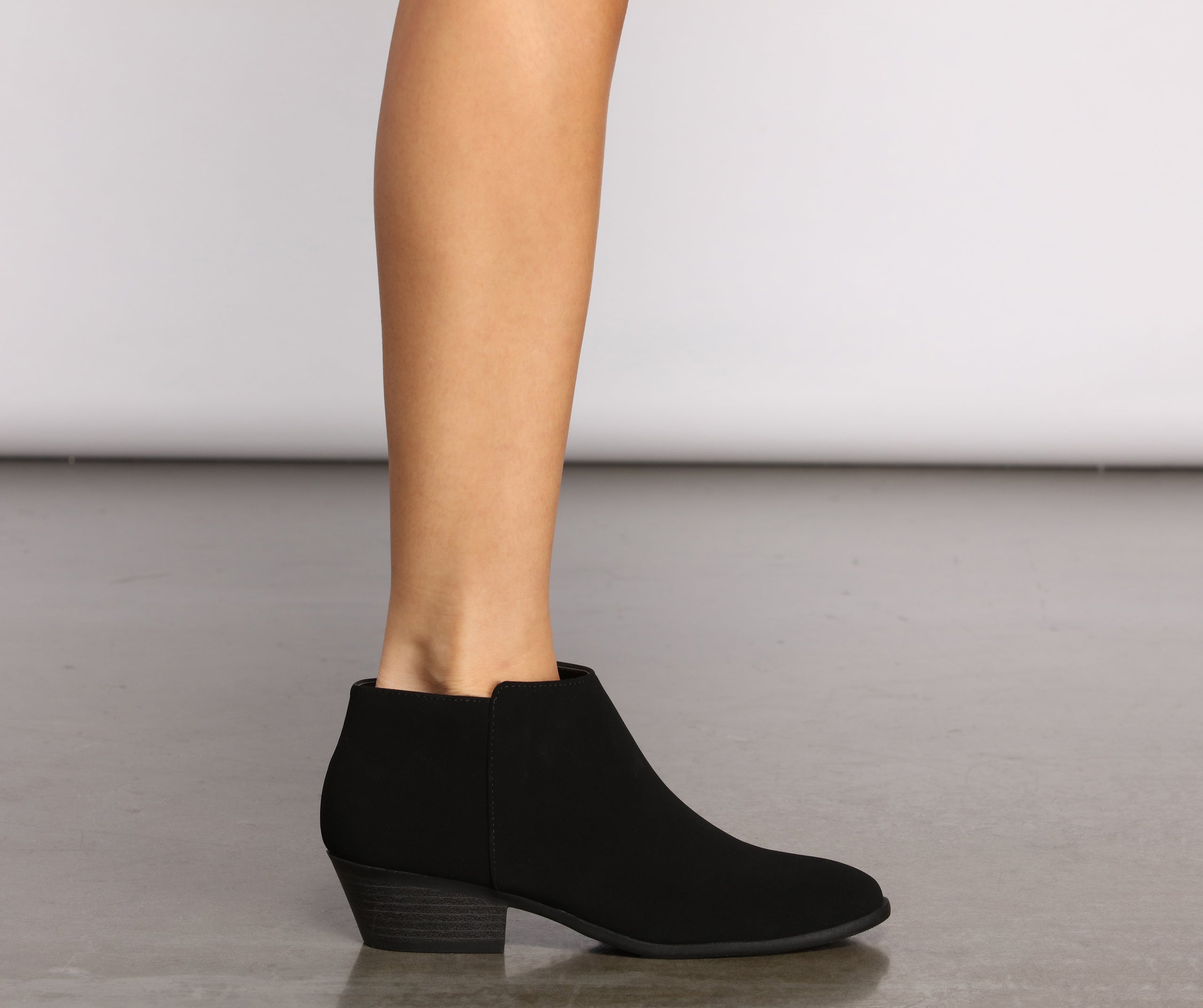 Fall Back on Basics Faux Nubuck Booties