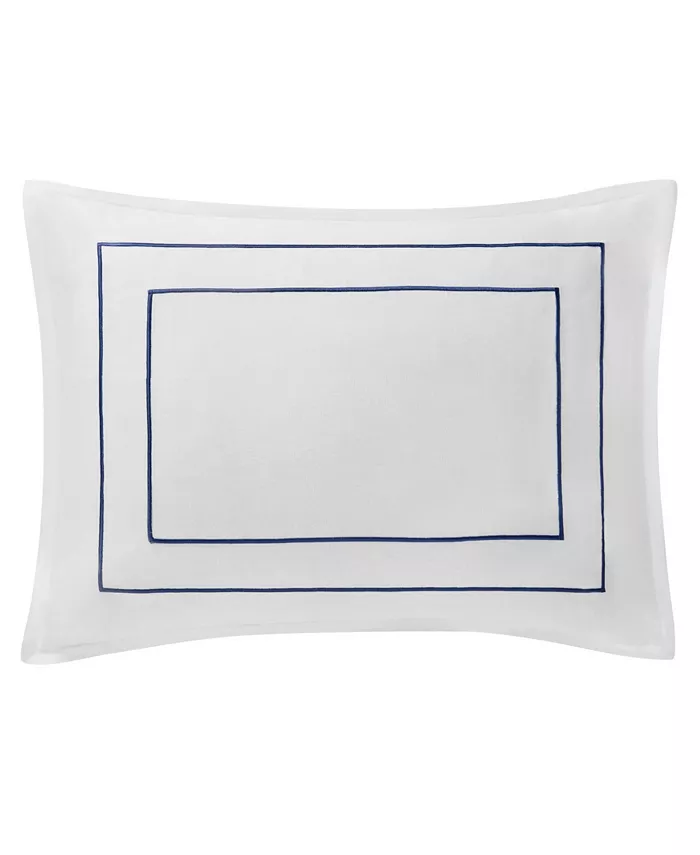 Nautica Alden White Embroidered 2-Piece Duvet Cover Set， Twin