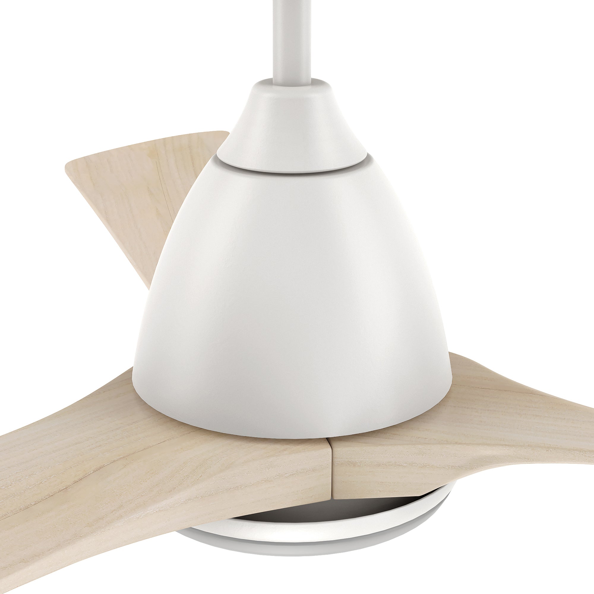 Smaair 52'' 3 Blade Smart Wifi Solid Wood Ceiling Fan with Dimmable LED Light and Remote