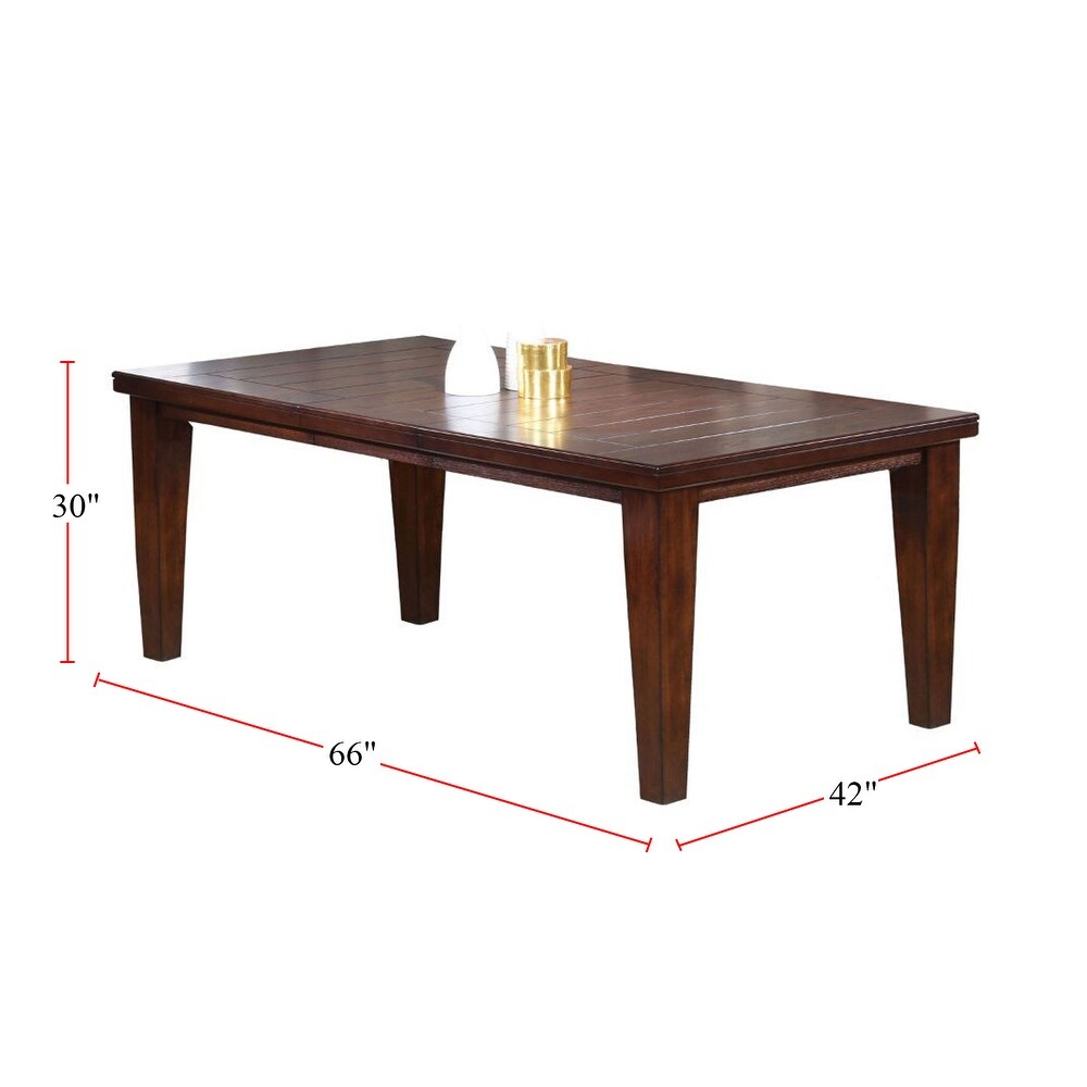 Rectangular Wooden Dining Table in Cherry Finish