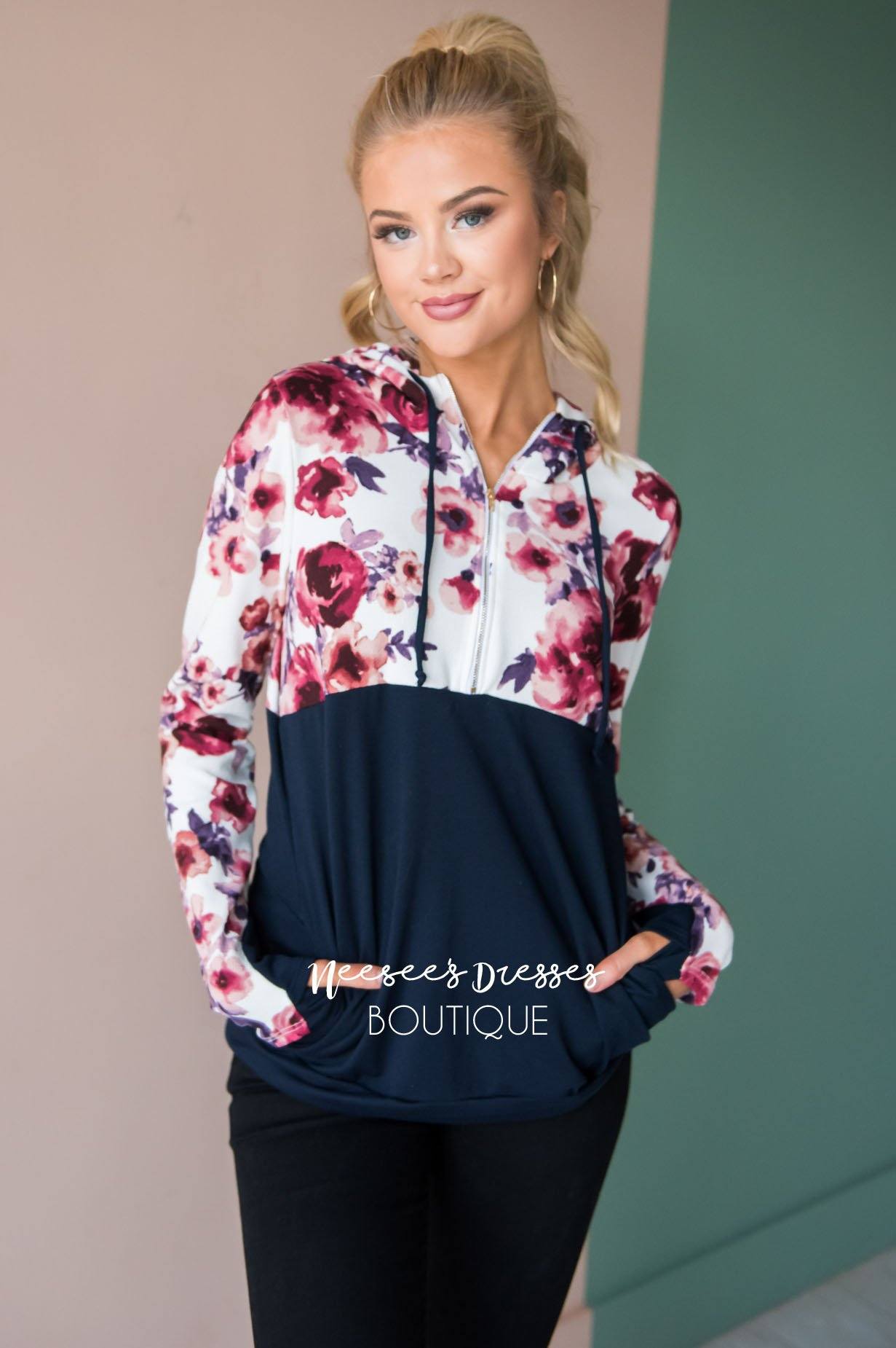 Fun and Fabulous Floral Hoodie