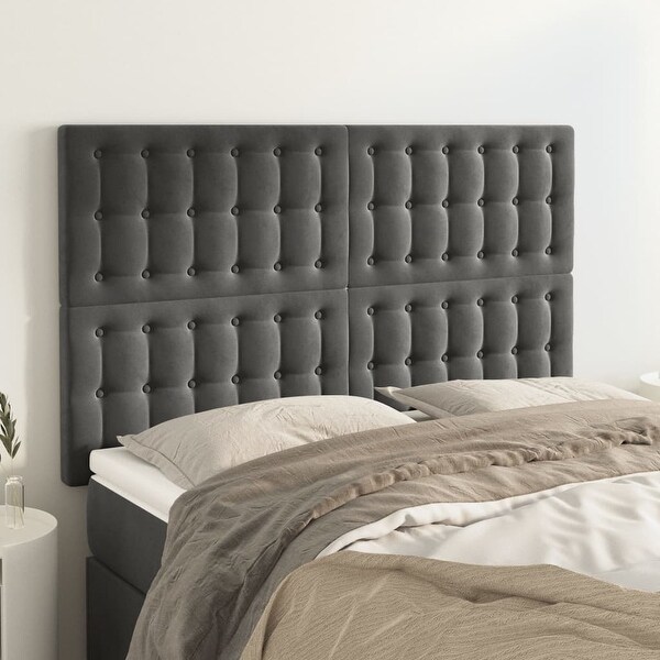 vidaXL Headboard Dark/Light Gray 39.4