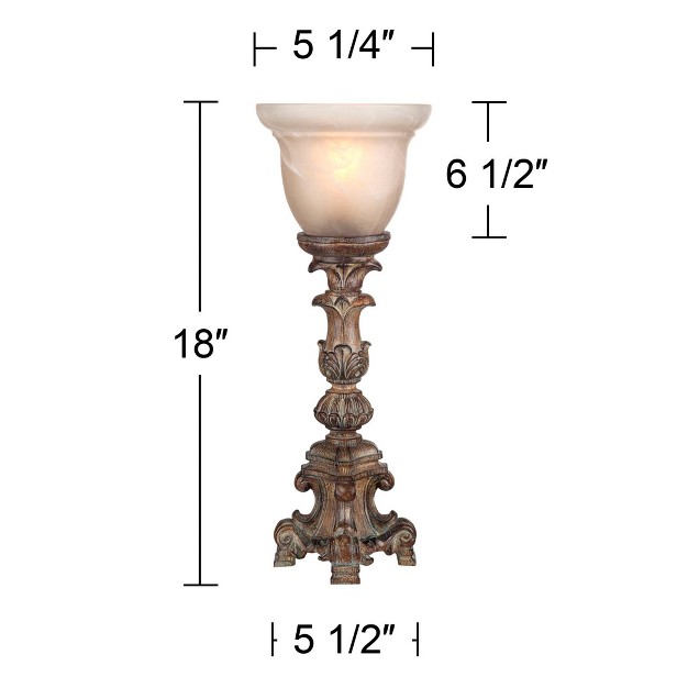 High Beige Wash Candlestick Alabaster Glass Shade For Bedroom Bedside Office