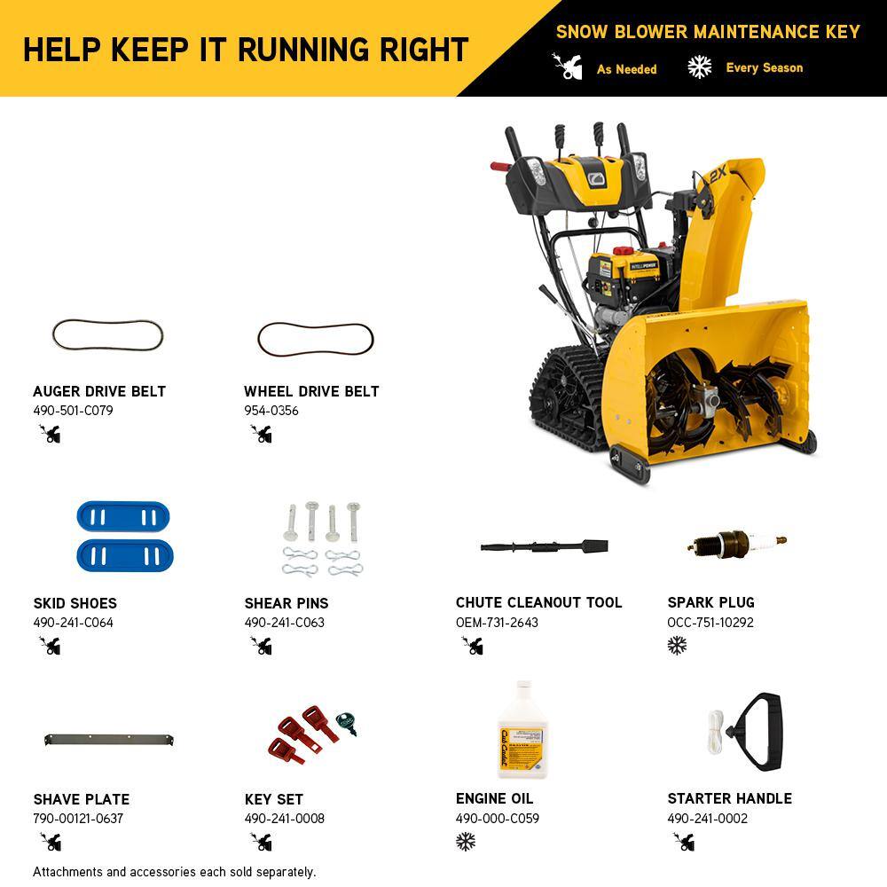 Cub Cadet 2X 26 in. 243cc IntelliPower Track Drive Two-Stage Electric Start Gas Snow Blower with Power Steering and Steel Chute 2X 26 TRAC IP