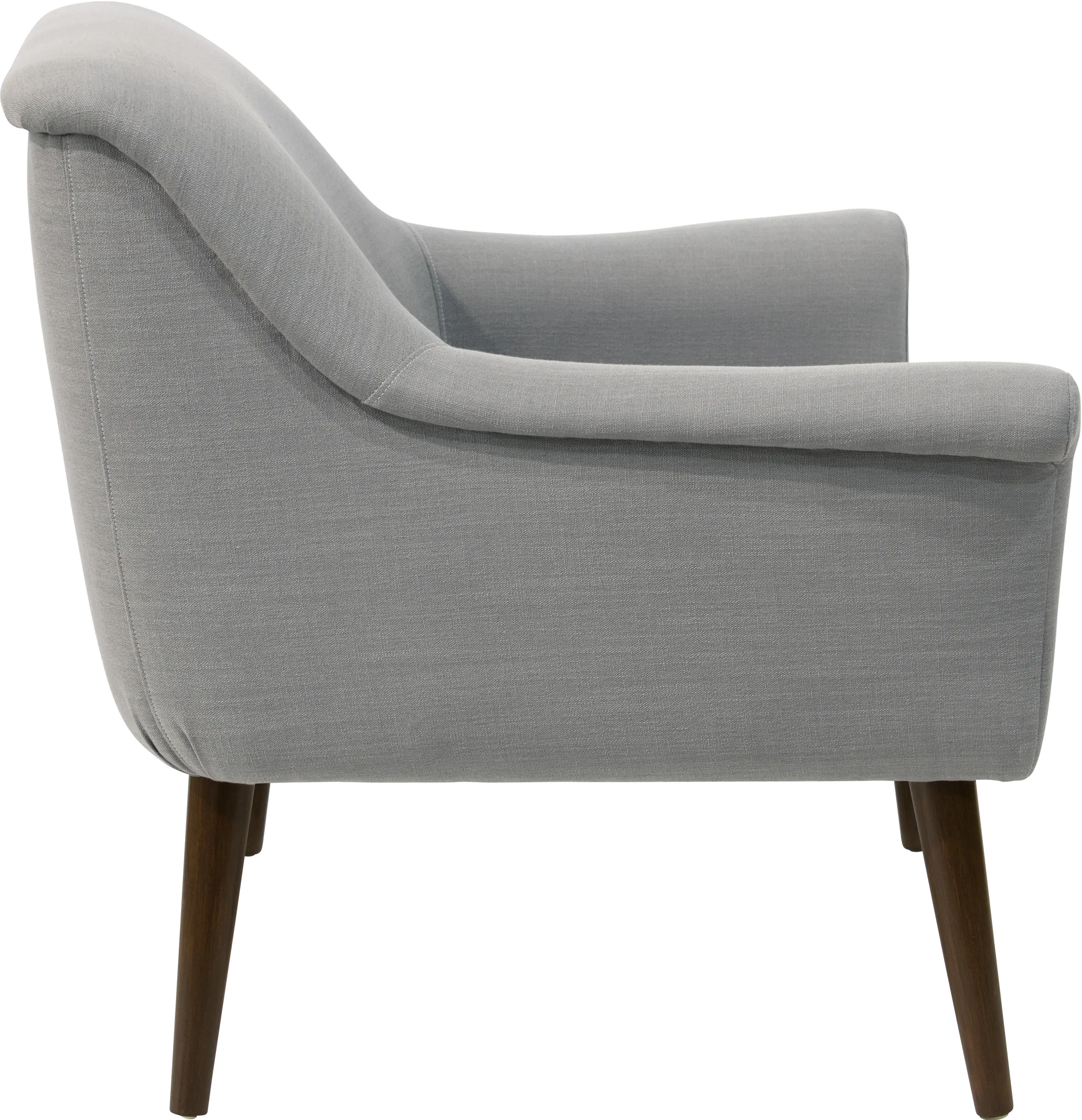 Charlotte Linen Gray Accent Chair - Skyline Furniture