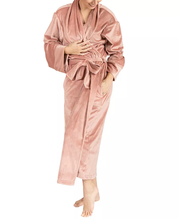 Pure Fiber Women's Velvety Soft Velour Bathrobe