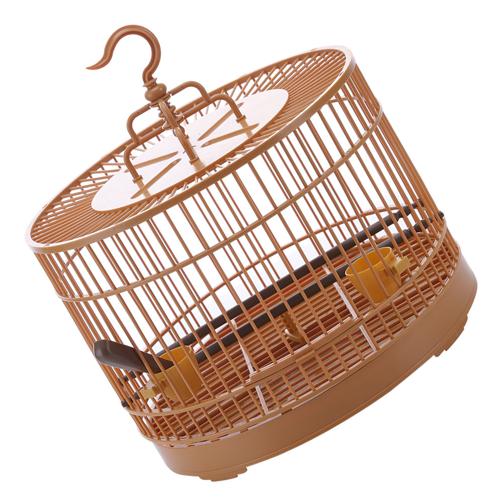 Bestonzon Bird Cage Cages Hanging Decorative Birds Budgie Parakeet Travel Small Round Parakeets Bamboo