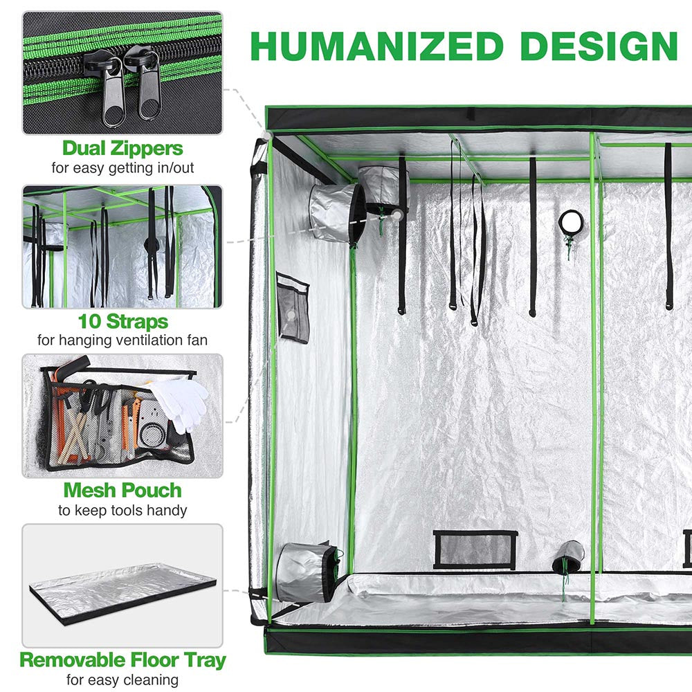 LAGarden 4x8 Grow Tent 2in1 Hydroponic Grow Room 108