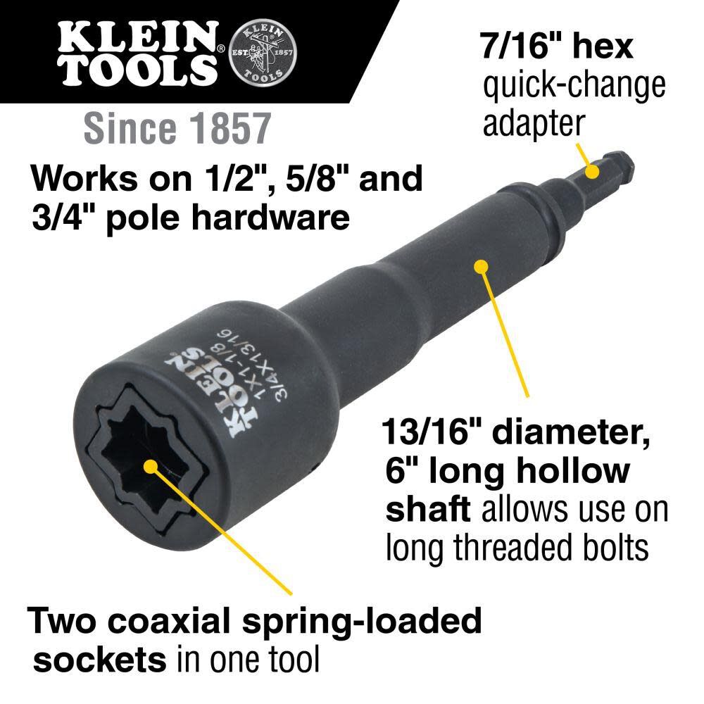 Klein Tools 4-in-1 Square Impact Socket NRHD4 from Klein Tools