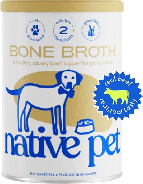 Native Pet Beef Bone Broth Powder  Dog and Cat Food Topper