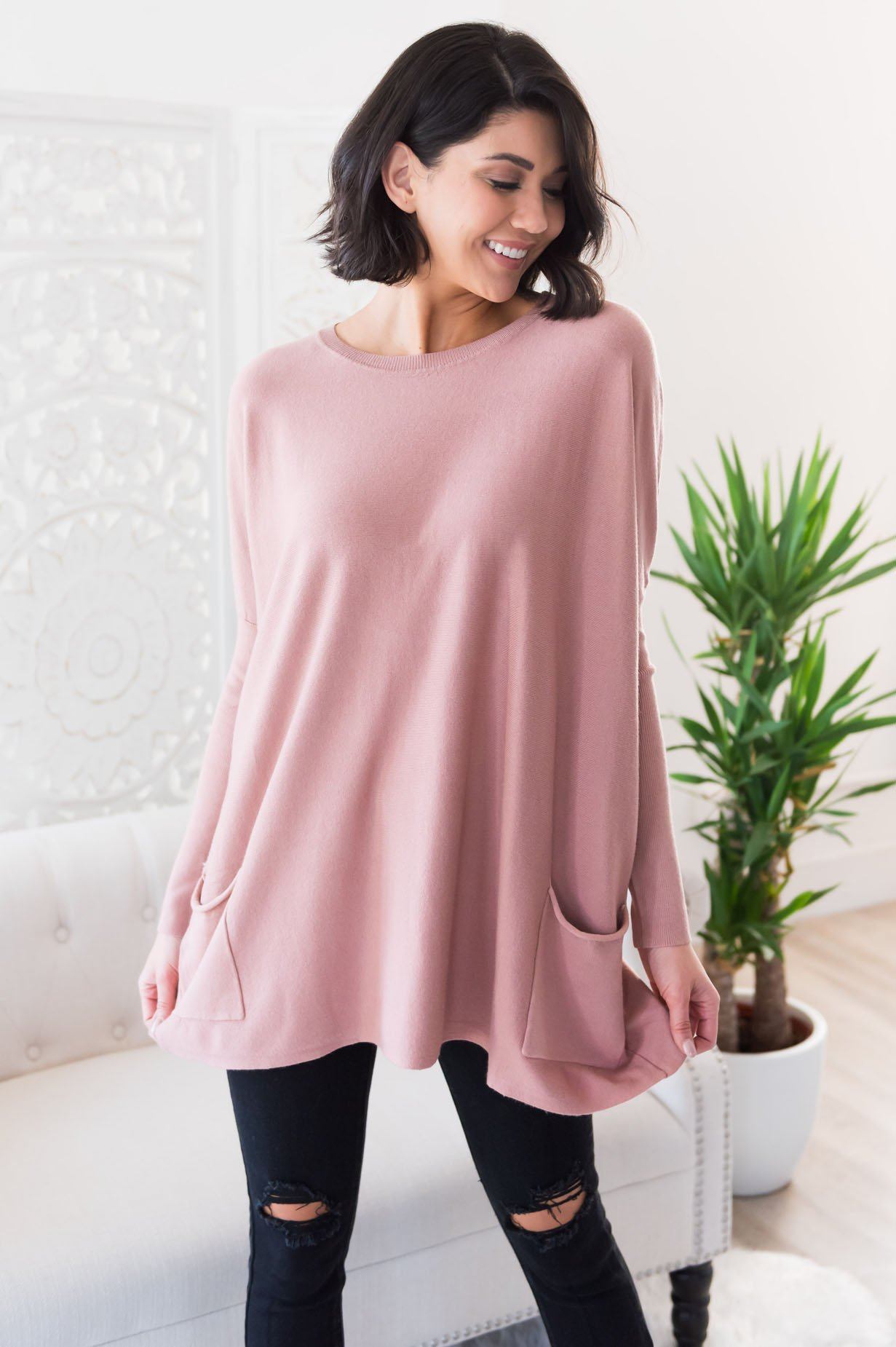 Casual Chic Modest Oversize Sweater