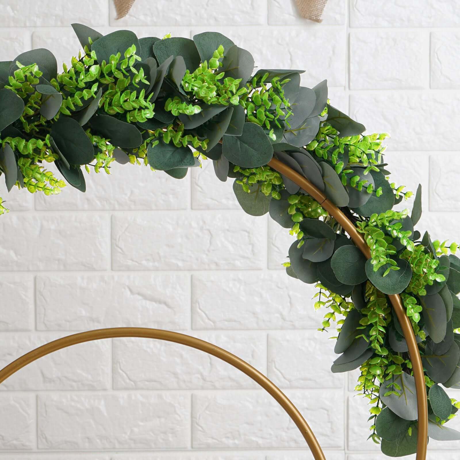 Real Touch Green Artificial Eucalyptus Boxwood Leaf Garland Vine - 3ft