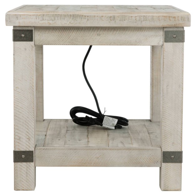 Carynhurst Rectangular End Table White Signature Design By Ashley