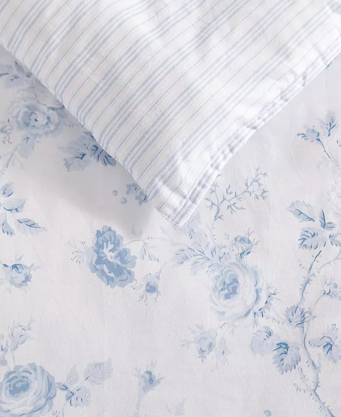 Laura Ashley Belinda Cotton Reversible 2 Piece Comforter Set， Twin XL