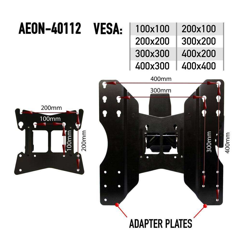 Aeon Stands and Mounts Full Motion Wall Mount with Long 29 in. Extension for 32 in. to 65 in. TVs Aeon 40112