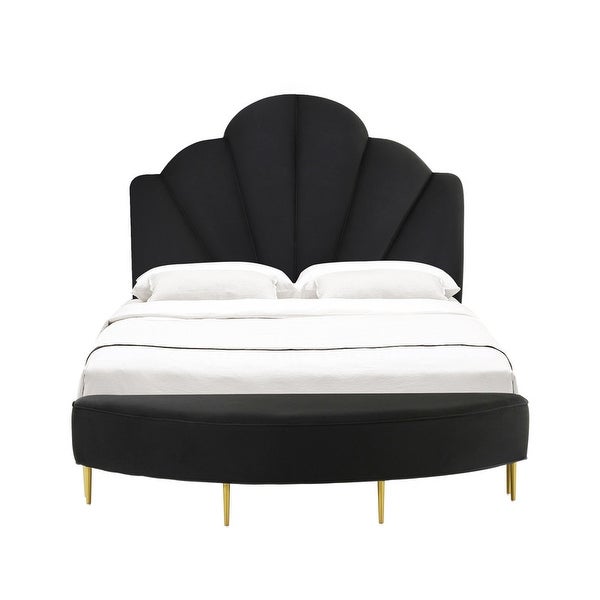 Bianca Velvet Bed and Bench Set - - 36006383