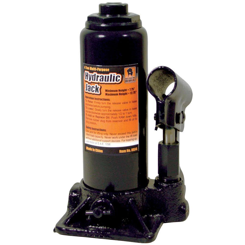 BLACK BULL 4-Ton Hydraulic Bottle Jack 807677