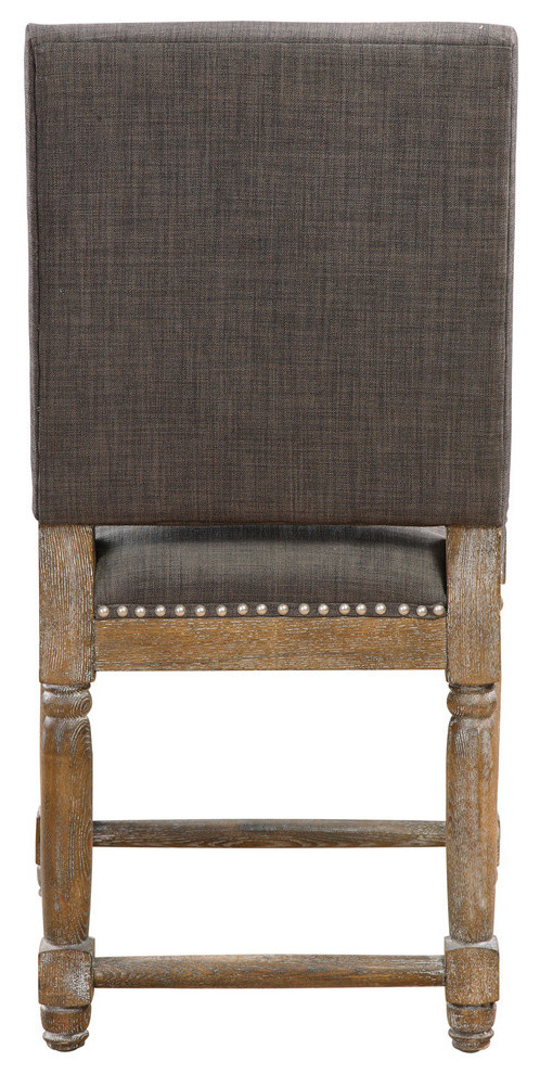 Gray Wood Comfortable Side Chair   French Country   Dining Chairs   by My Swanky Home  Houzz