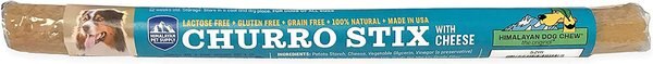 Himalayan Pet Supply 10-in Churro Cheese Dog Treats， 12 count