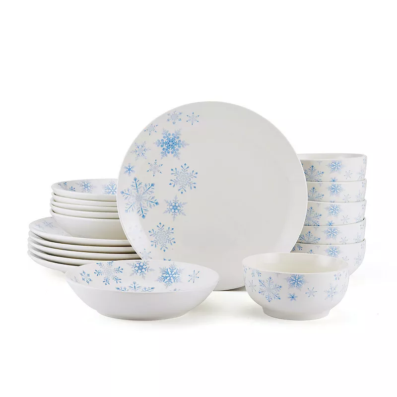 Studio Nova Winter Snowflakes 18-pc. Dinnerware Set