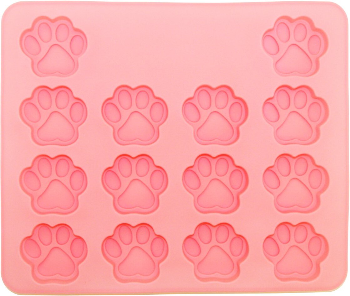 Le Dogue Dog Paws and Bones Silicone Baking Molds with Recipe Booklet， 2-pack