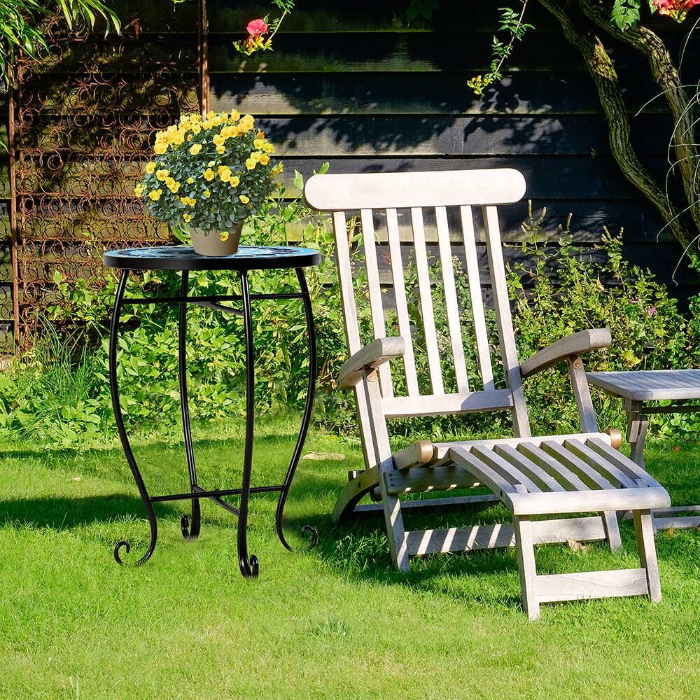 Outdoor Indoor Side Table Accent Table Plant Stand Decor