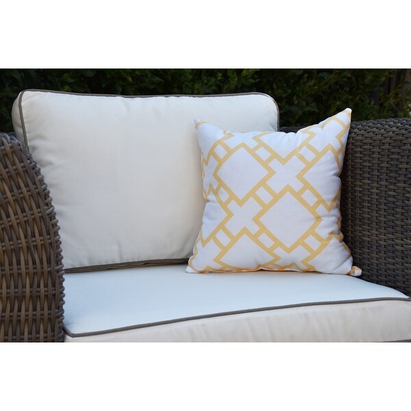 20 x 20 Inch Square in St. Louis Geometric Print Outdoor Pillow