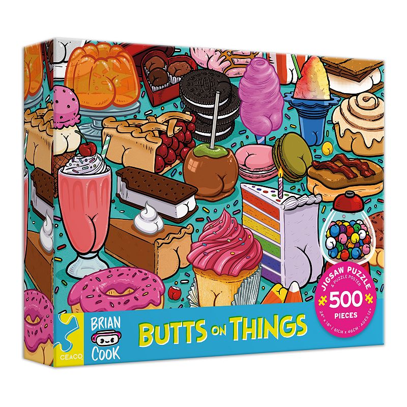 Ceaco Butts On Things Sweet Cheeks 500-Piece Jigsaw Puzzle