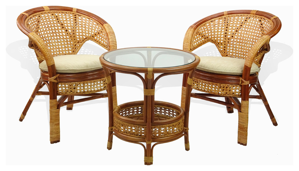 Pelangi Lounge Chair  Natural Rattan Wicker  Handmade   Tropical   Dining Chairs   by RattanUSA  Houzz