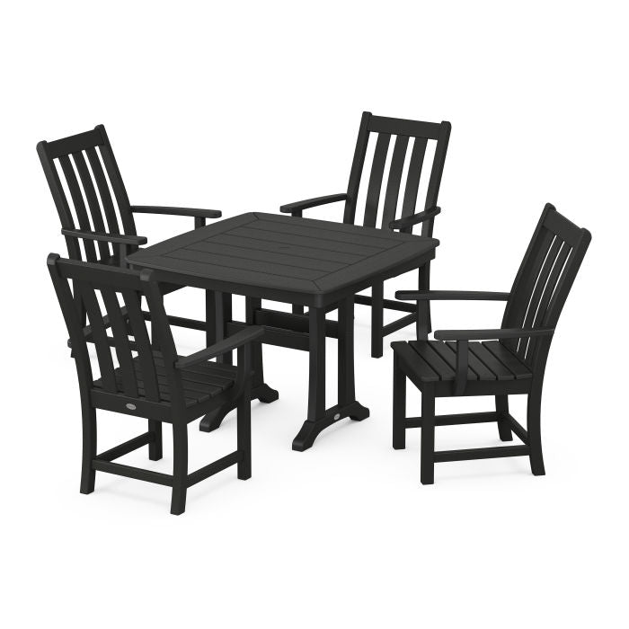 Polywood Vineyard 5-Piece Dining Set with Trestle Legs PWS991-1