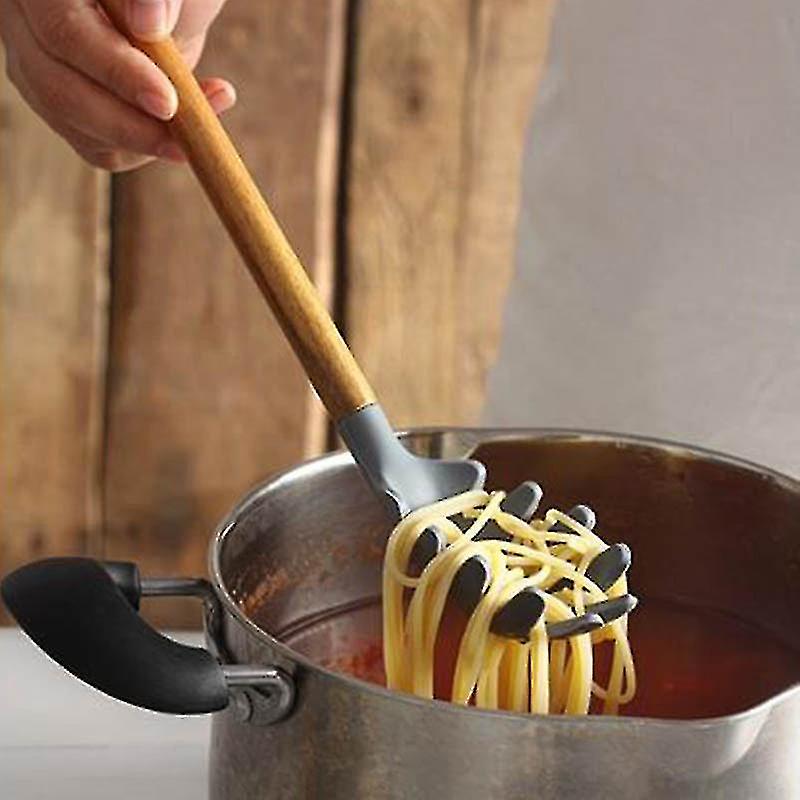 Silicone Cooking Utensils Wooden Handle Non-stick Spatula Spoon Kitchen Cooking Tools Gadget