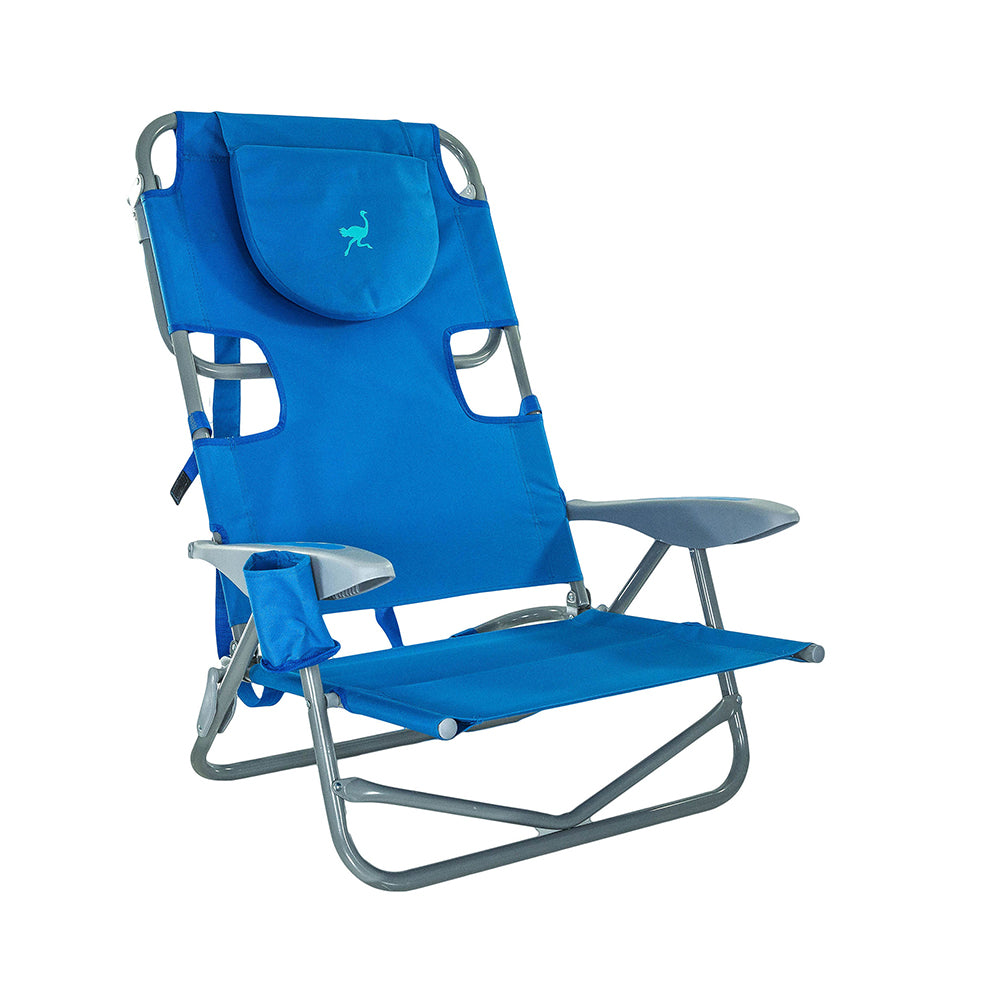 Ostrich On-Your-Back Outdoor Lounge 5 Position Reclining Beach Chair (2 Pack)