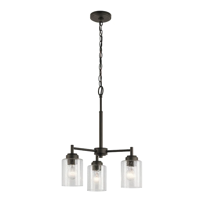 Kichler 44029OZ Winslow 3-Light Olde Bronze Modern/Contemporary Chandelier