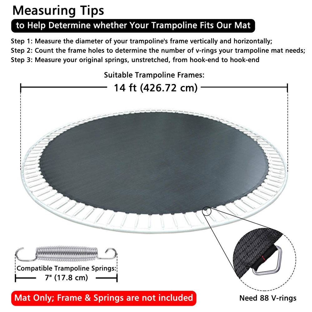 Yescom Trampoline Mat with Rings for 14 15 Foot Round Frame