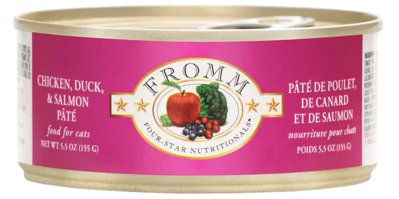 Fromm Four Star Chicken， Duck and Salmon Pate Canned Cat Food;