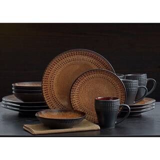 Pfaltzgraff Cambria 16-Piece Contemporary Brown Stoneware Dinnerware Set (Set for 4) 5217177