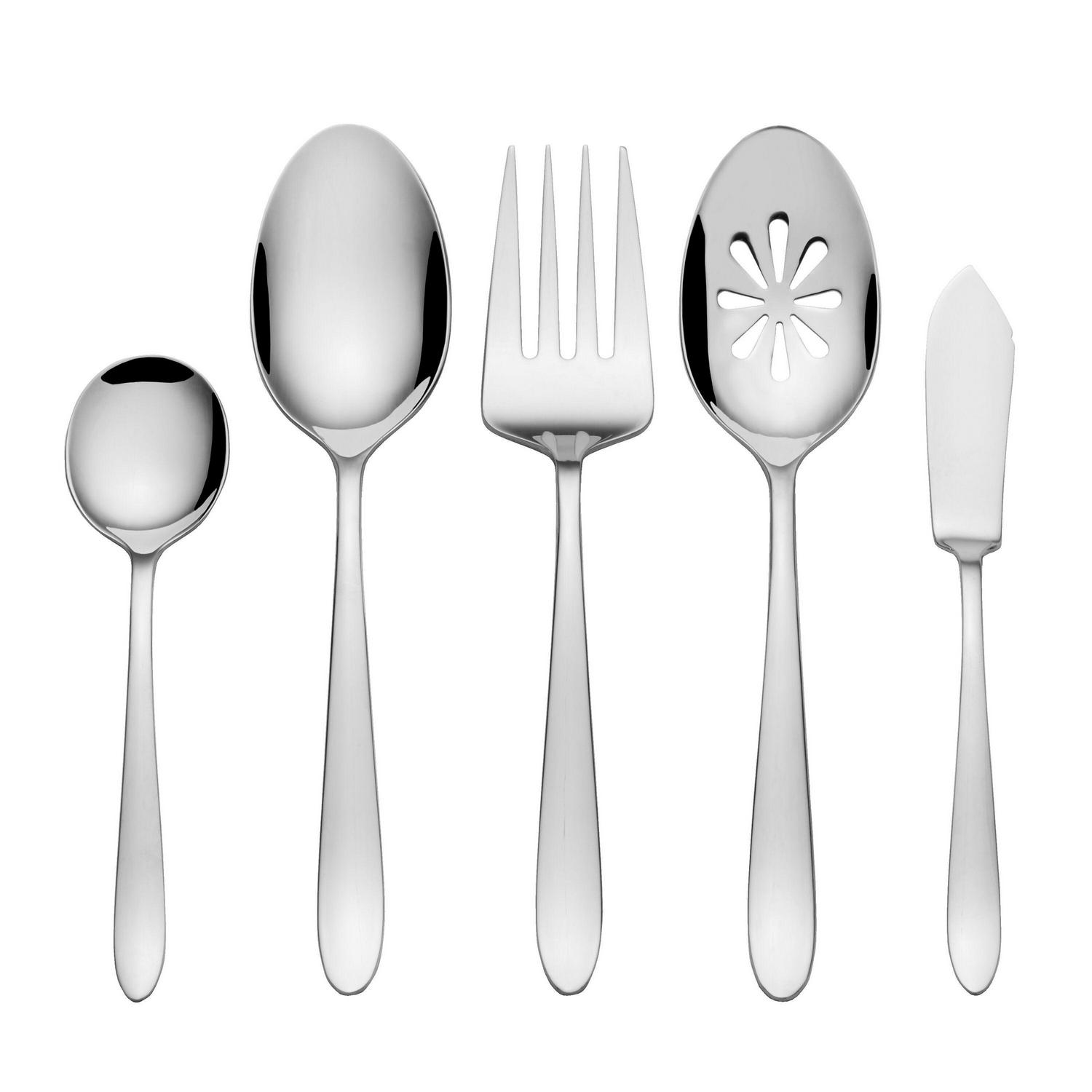 Pfaltzgraff Finn 61-piece Stainless Steel Flatware Set， Service for 8