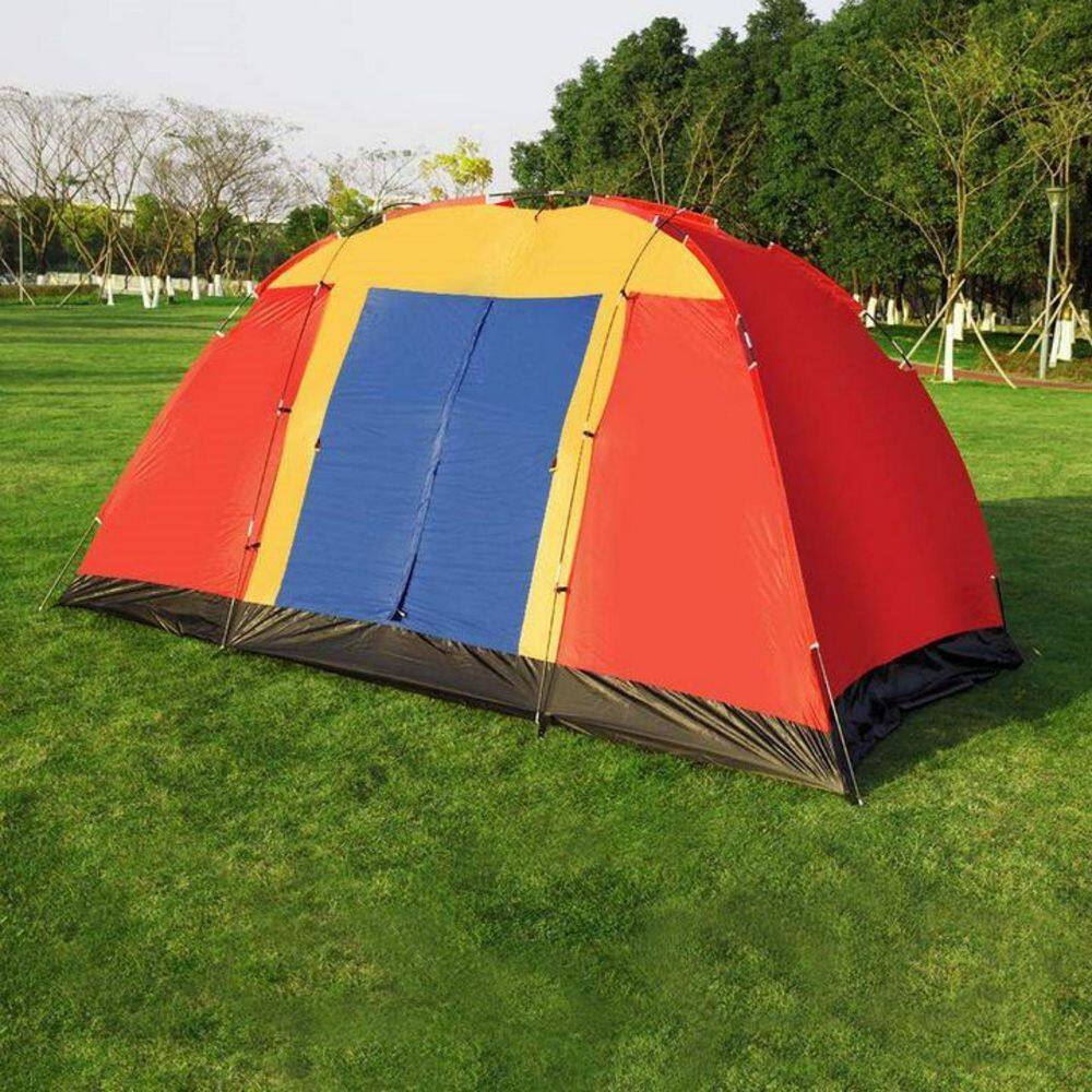 Flynama Outdoor Party Large Camping Tent for 8 Person in Red D0102HP0BEV-E