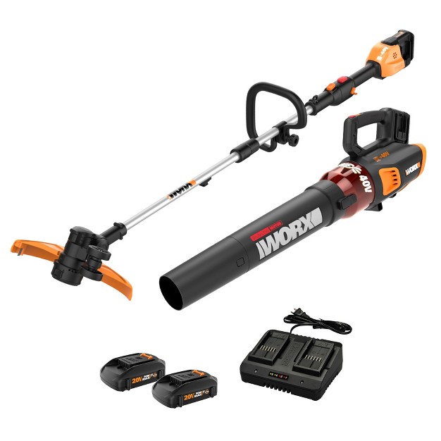 Cordless String Trimmer amp Turbine Leaf Blower Combo Kit