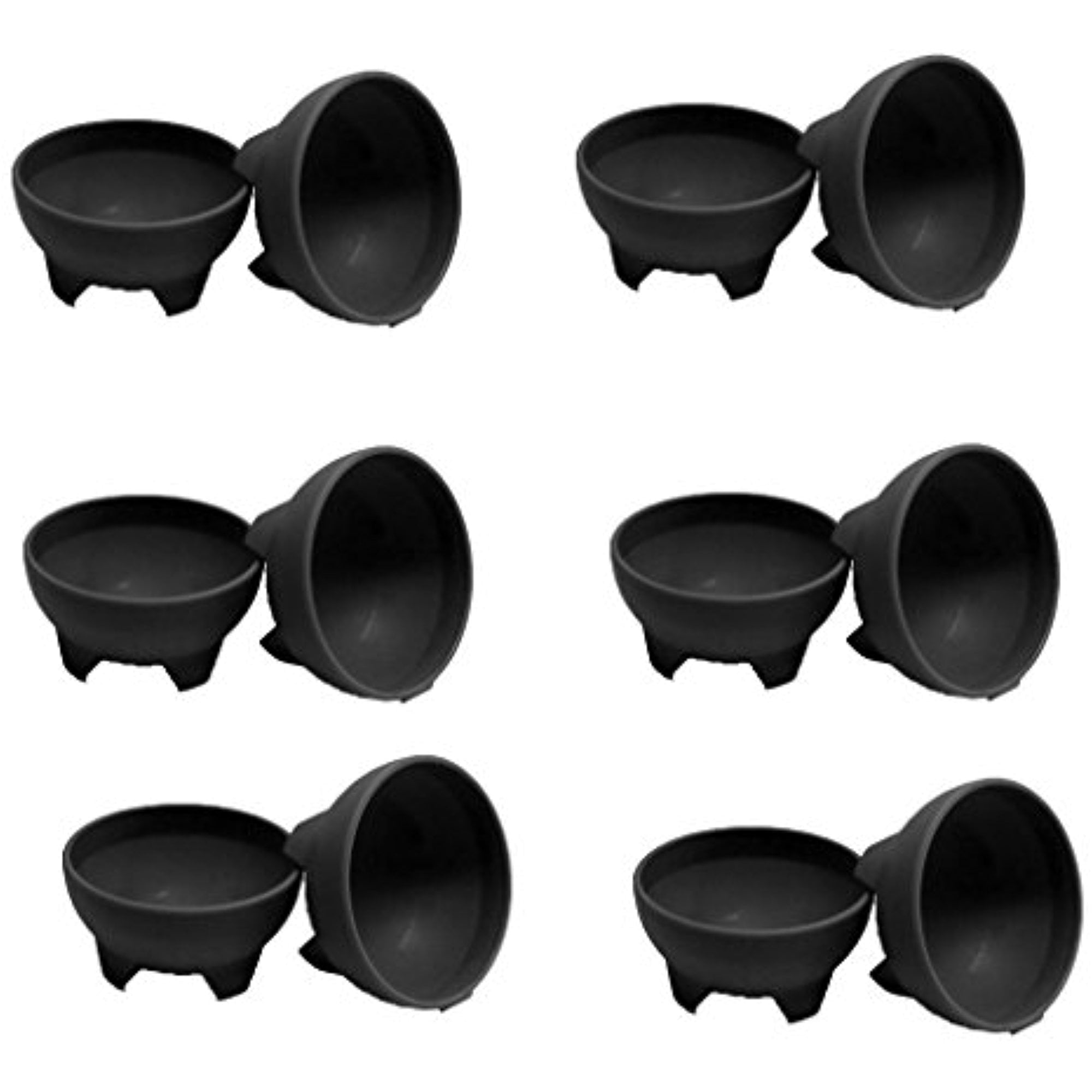 Set of 12 Black Black Duck Brand 4.5 Diameter Salsa Bowls