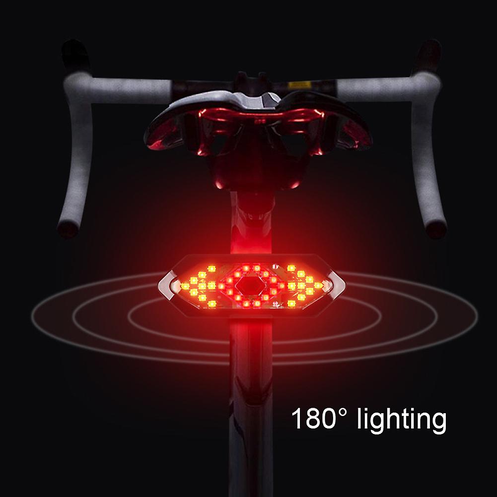 Smart Bike Turn Signal Usb Rechargeable Bicycle Taillight Rear Light Wireless Remote Control Led Warning Light With Horn For Mountain Bike No.293728