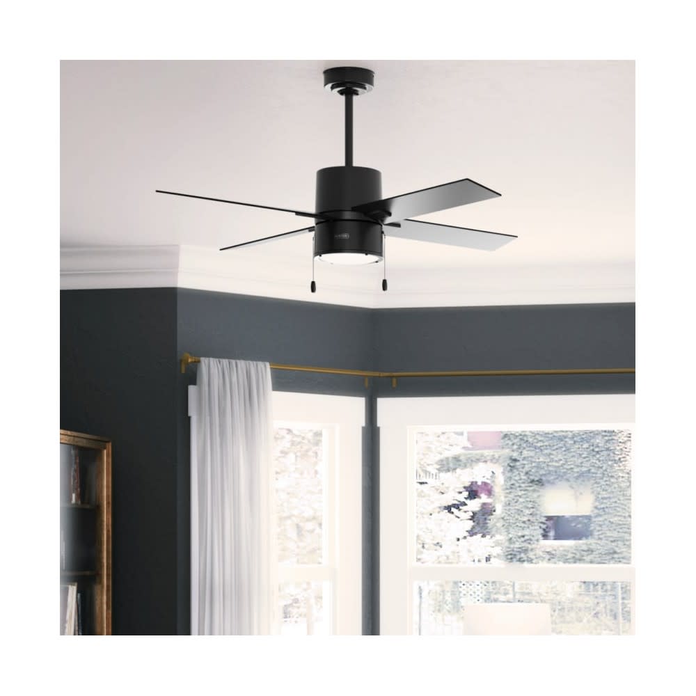 Hunter Beck Ceiling Fan 52 Matte Black/Greyed Walnut